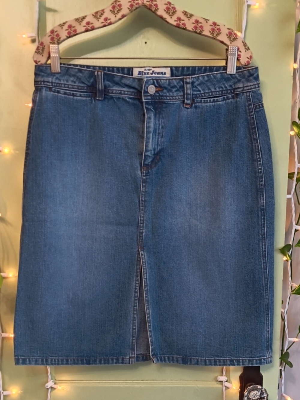 Women's Old Navy Classic Blue Jean Pencil Skirt 10